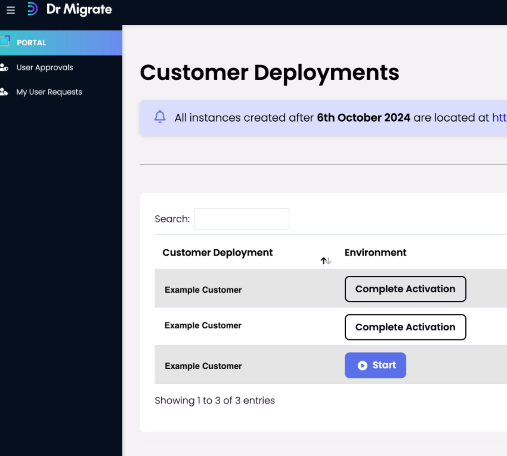 Click Start to initialize your VM instance
