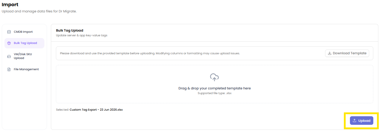 Upload Tags